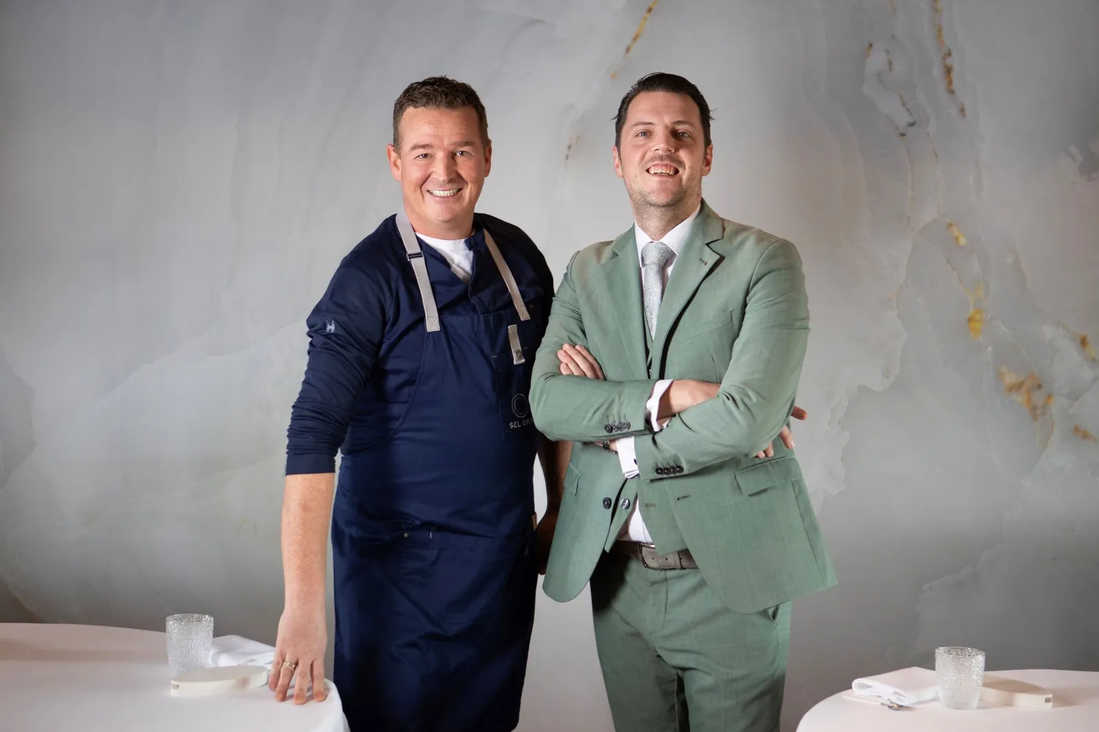 Chef Frederik Deceuninck en maître Dieter Ryckebosch